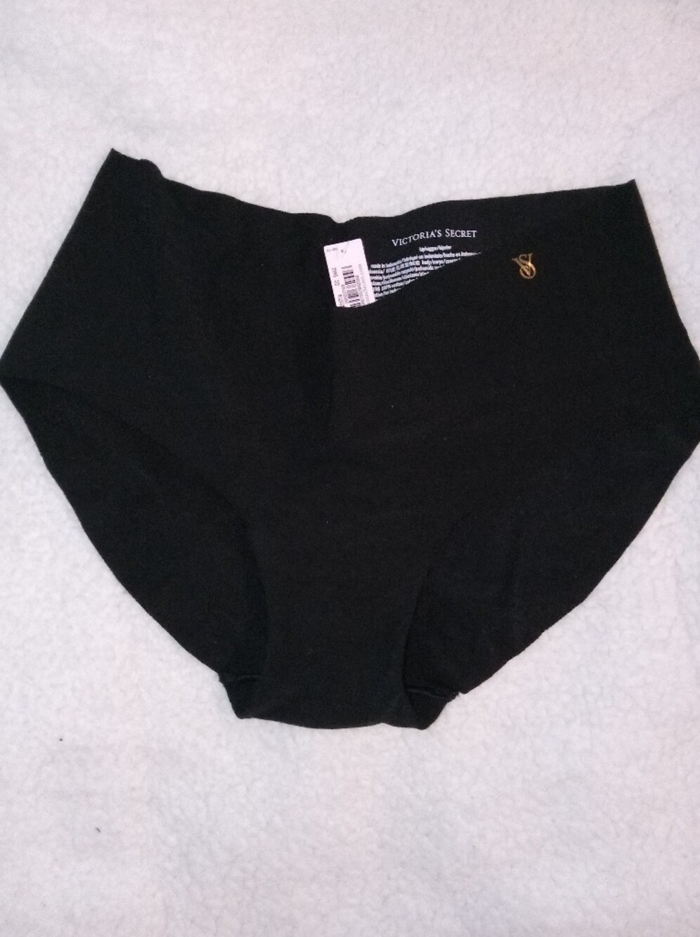 Victoria's Secret Black High-Waist Shorts with Gold Logo